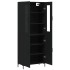 Aparador alto madera contrachapada negro 69,5x34x180