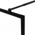 Mampara ducha con estante vidrio ESG y aluminio negro 90x195