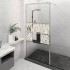 Mampara ducha con estante vidrio ESG aluminio cromado