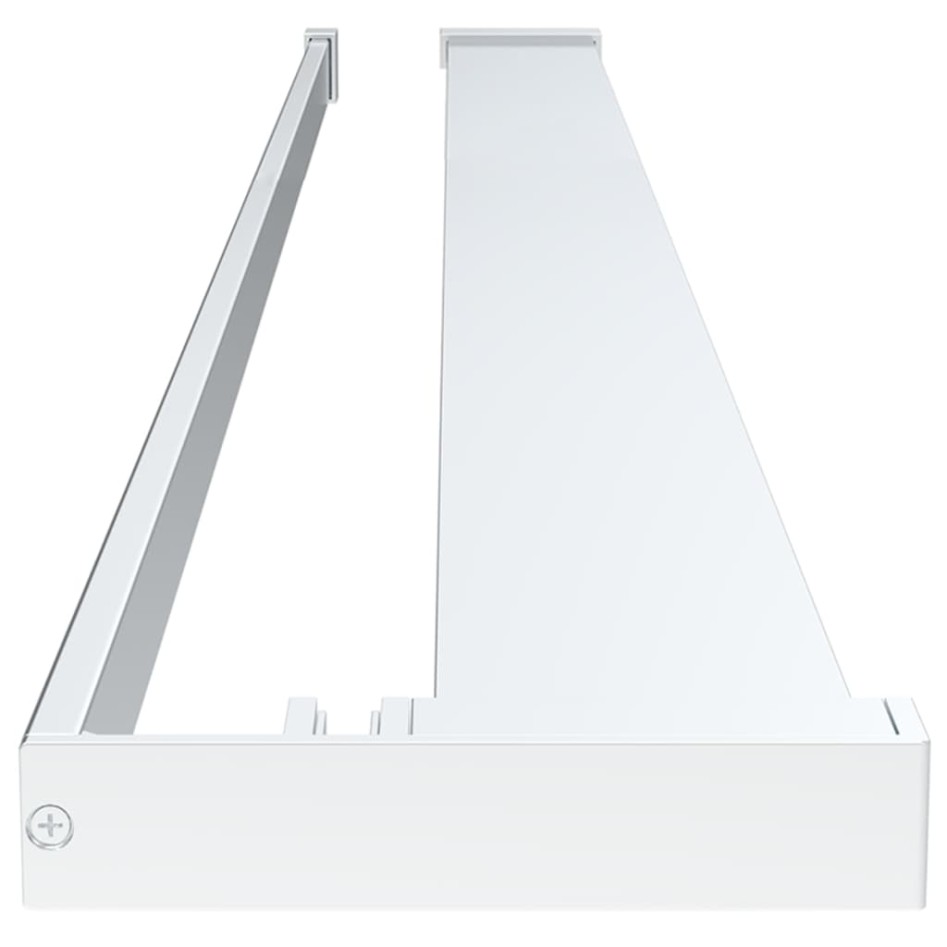 Mampara ducha con estante vidrio ESG aluminio cromado