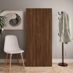 Mueble zapatero madera contrachapada roble marrón 80x35,5x180cm