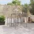Mesa alta bar con superficie vidrio ratán PE gris 110x70x110