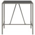 Mesa alta bar con superficie vidrio ratán PE gris 110x70x110