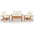 Juego de muebles de jardín Adirondack 4 piezas madera