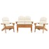 Juego de muebles de jardín Adirondack 4 piezas madera