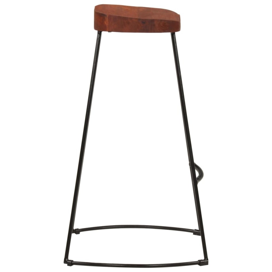 Taburetes de bar Gavin 2 uds madera mango maciza 50x40x78