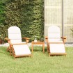Juego de muebles de jardín Adirondack 3 piezas madera acacia