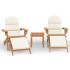 Juego de muebles de jardín Adirondack 3 piezas madera
