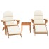 Juego de muebles de jardín Adirondack 3 piezas madera