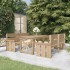Set de muebles de jardín 3 pzas madera maciza pino