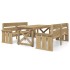 Set de muebles de jardín 3 pzas madera maciza pino