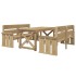 Set de muebles de jardín 3 pzas madera maciza pino