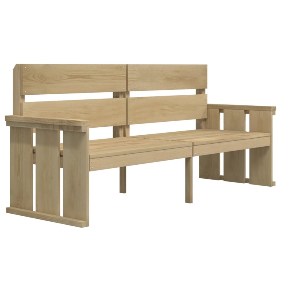 Set de muebles de jardín 3 pzas madera maciza pino