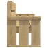 Set de muebles de jardín 3 pzas madera maciza pino