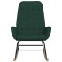 Silla mecedora de tela verde