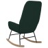 Silla mecedora de tela verde