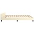 Estructura de cama con cabecero sin colchón crema 180x200