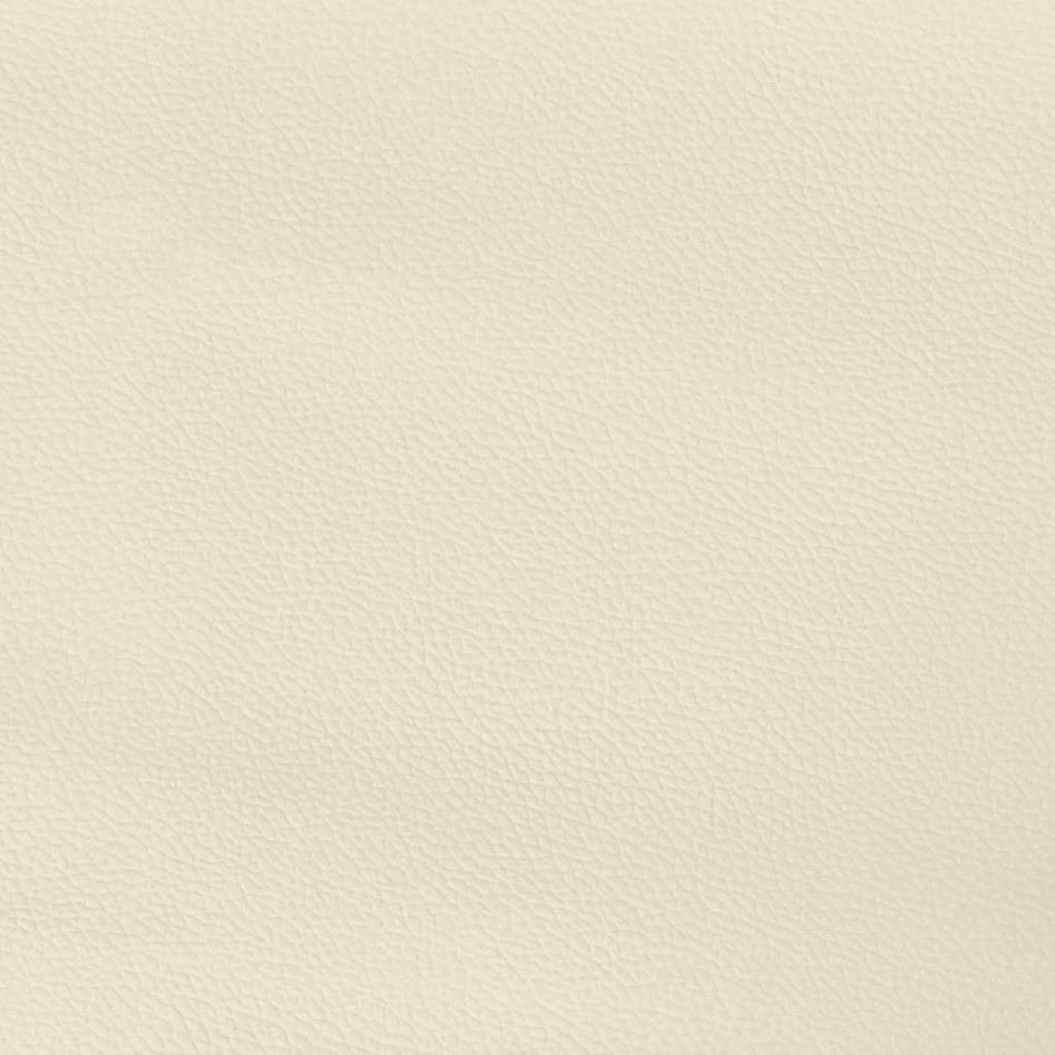 Estructura de cama con cabecero sin colchón crema 180x200