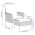 Sillón de jardín con reposapiés ratán sintético marrón