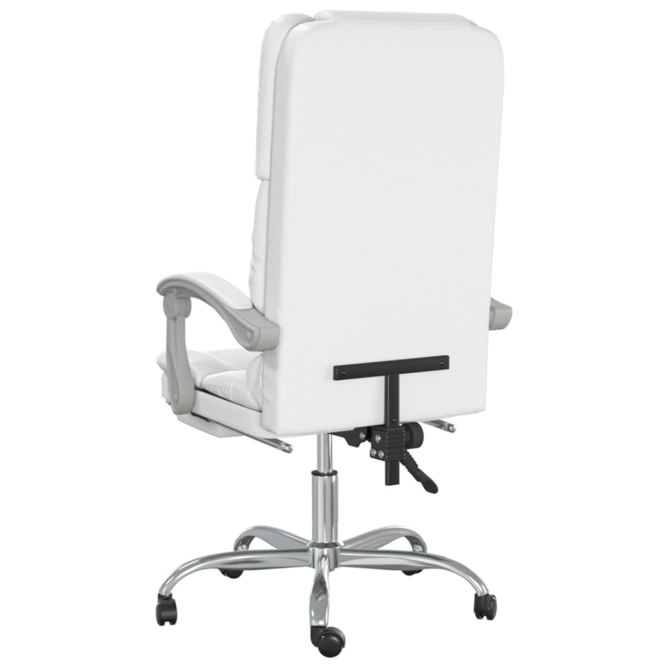 Silla de oficina reclinable masaje cuero sintético