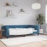 Sofá cama sin colchón terciopelo azul 100x200