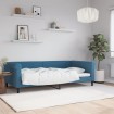 Sofá cama sin colchón terciopelo azul 100x200 cm