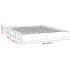 Estructura de cama de madera maciza blanco 150x200