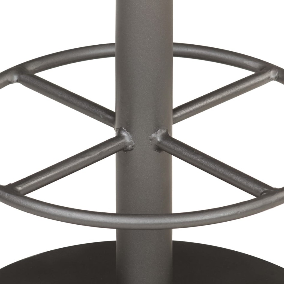 Taburete de cocina de cuero auténtico marrón