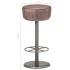 Taburete de cocina de cuero auténtico marrón