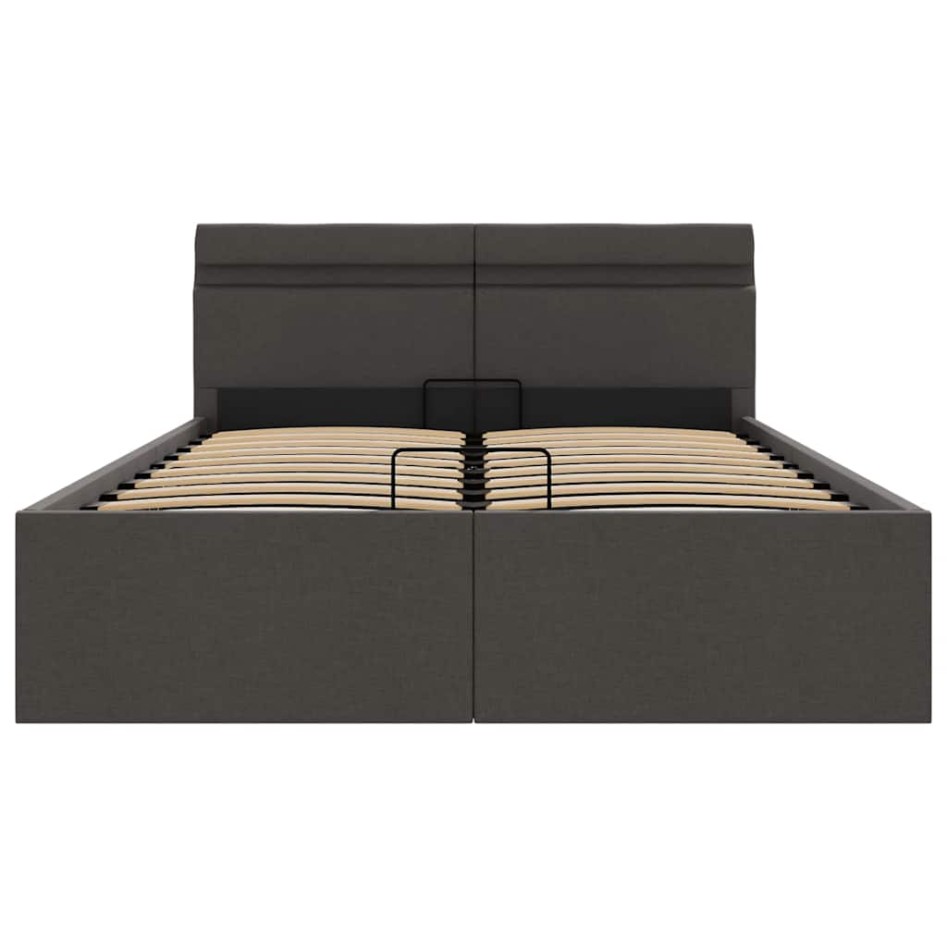 Cama canapé hidráulica de almacenaje sin colchón gris