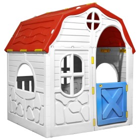 Casita de juegos plegable para niños con puertas y