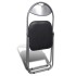 Sillas de comedor plegables 2 uds cuero sintético y acero