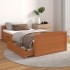 Estructura cama sin colchón madera pino marrón miel 90x200