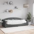 Sofá cama con colchón tela gris oscuro 80x200