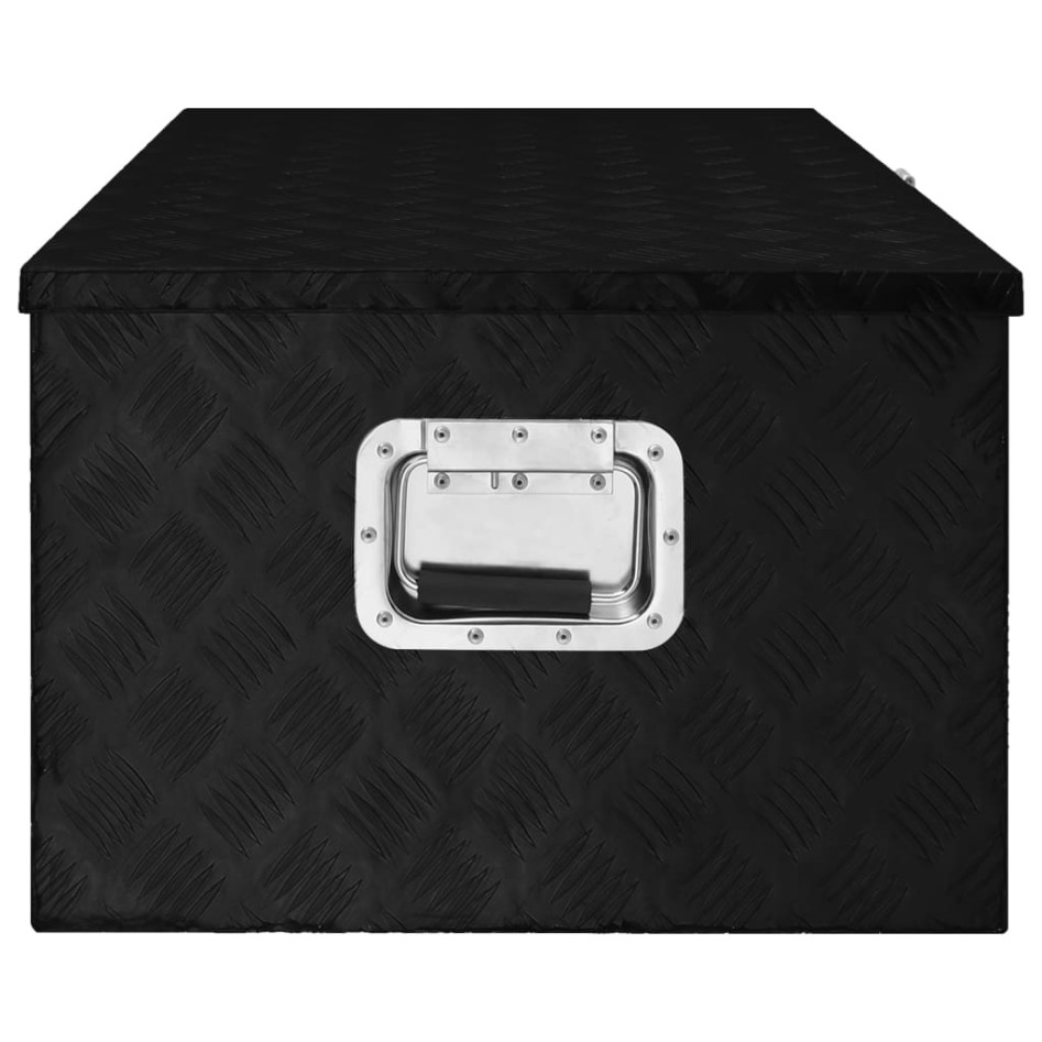 Caja de almacenaje de aluminio negro 100x55x37