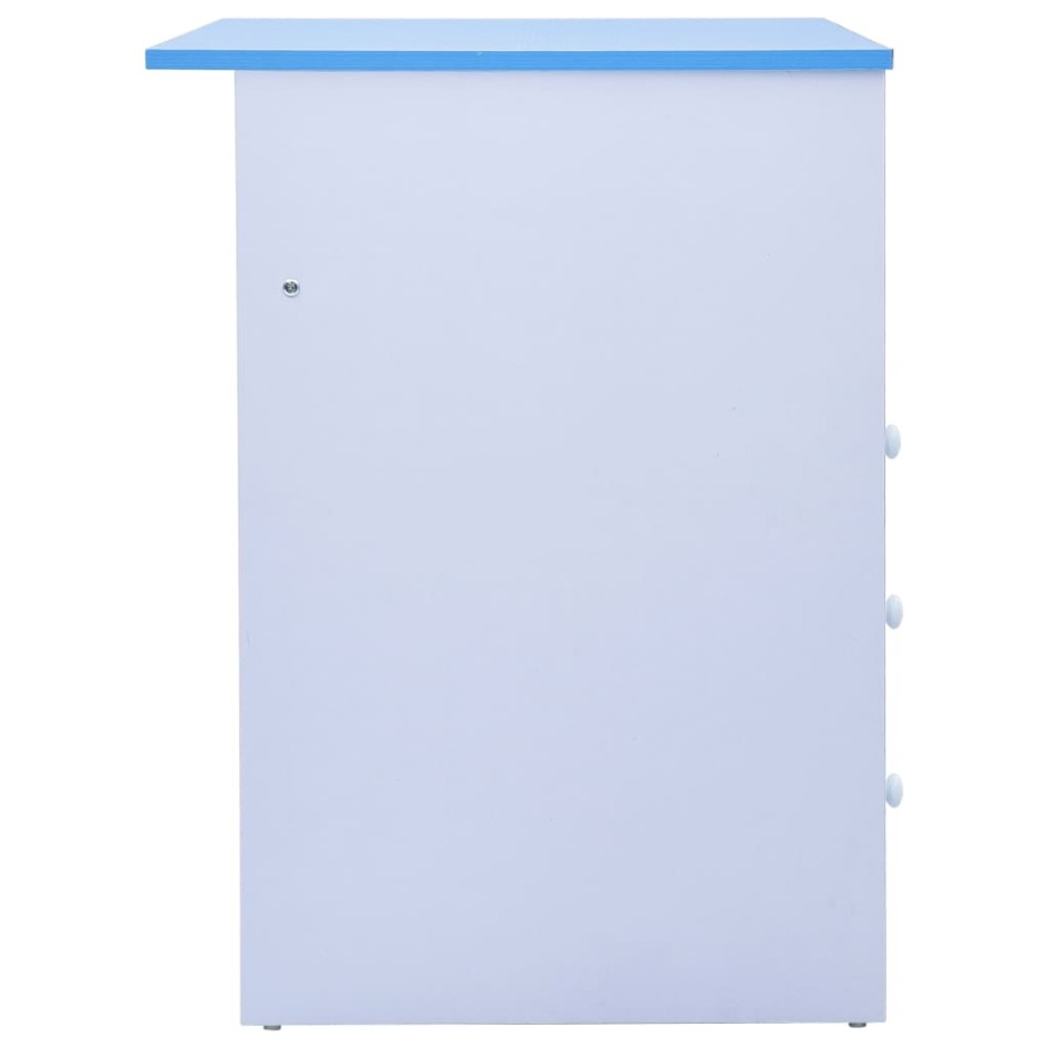 Escritorio infantil de dibujo inclinable azul y