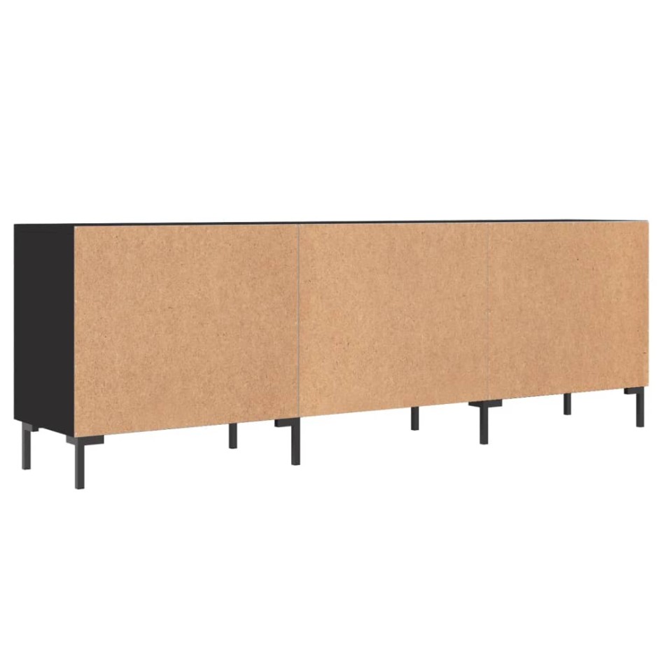 Mueble para TV madera de ingeniería negro 150x30x50