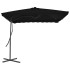 Sombrilla de jardín con palo de acero negro 250x250x230