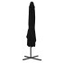Sombrilla de jardín con palo de acero negro 250x250x230