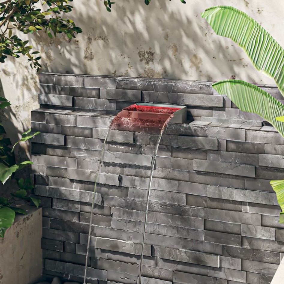 Fuente cascada con LED RGB acero inoxidable 30