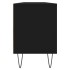 Mueble de TV madera contrachapada negro 150x30x44,5
