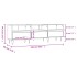 Mueble de TV madera contrachapada negro 150x30x44,5