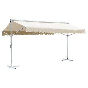 Toldo de pie independiente color crema 600x300