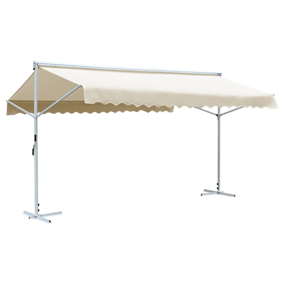 Toldo de pie independiente color crema 600x300