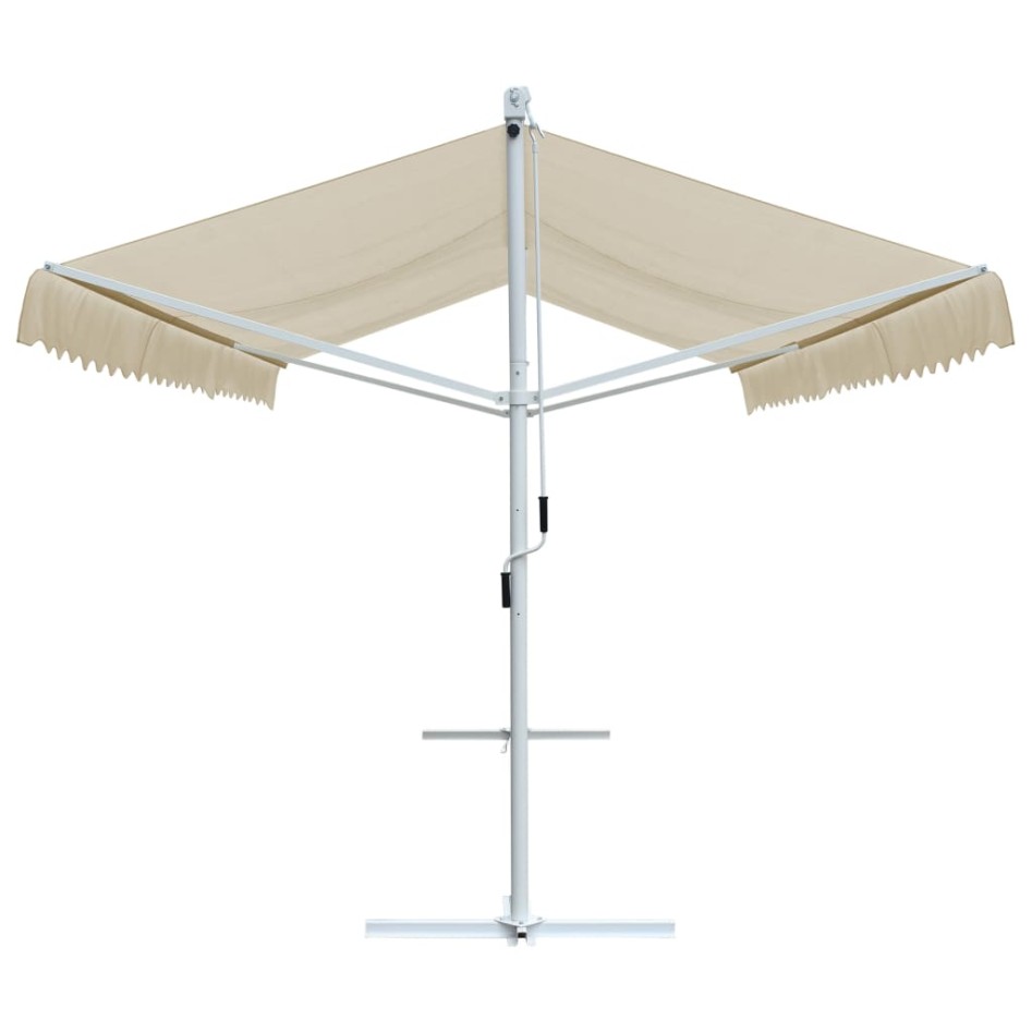 Toldo de pie independiente color crema 600x300