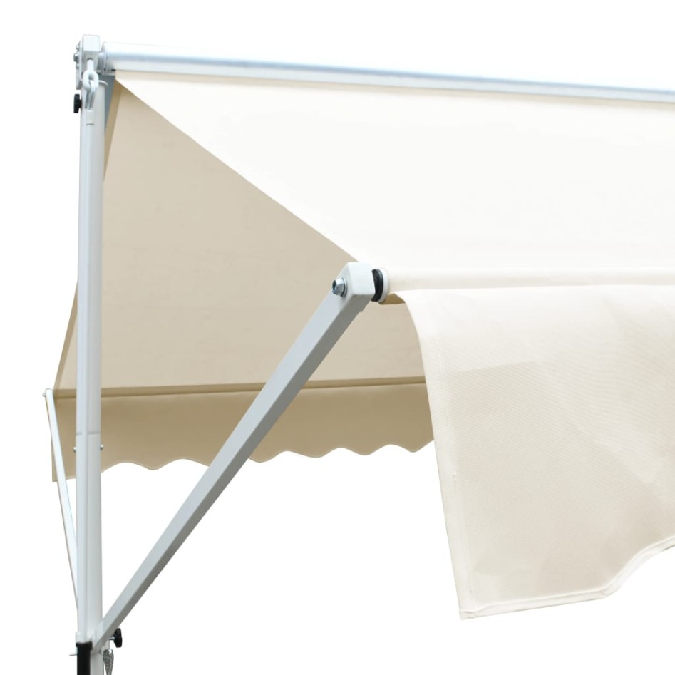 Toldo de pie independiente color crema 600x300