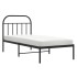 Estructura cama sin colchón con cabecero metal negro 90x200