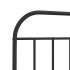 Estructura cama sin colchón con cabecero metal negro 90x200