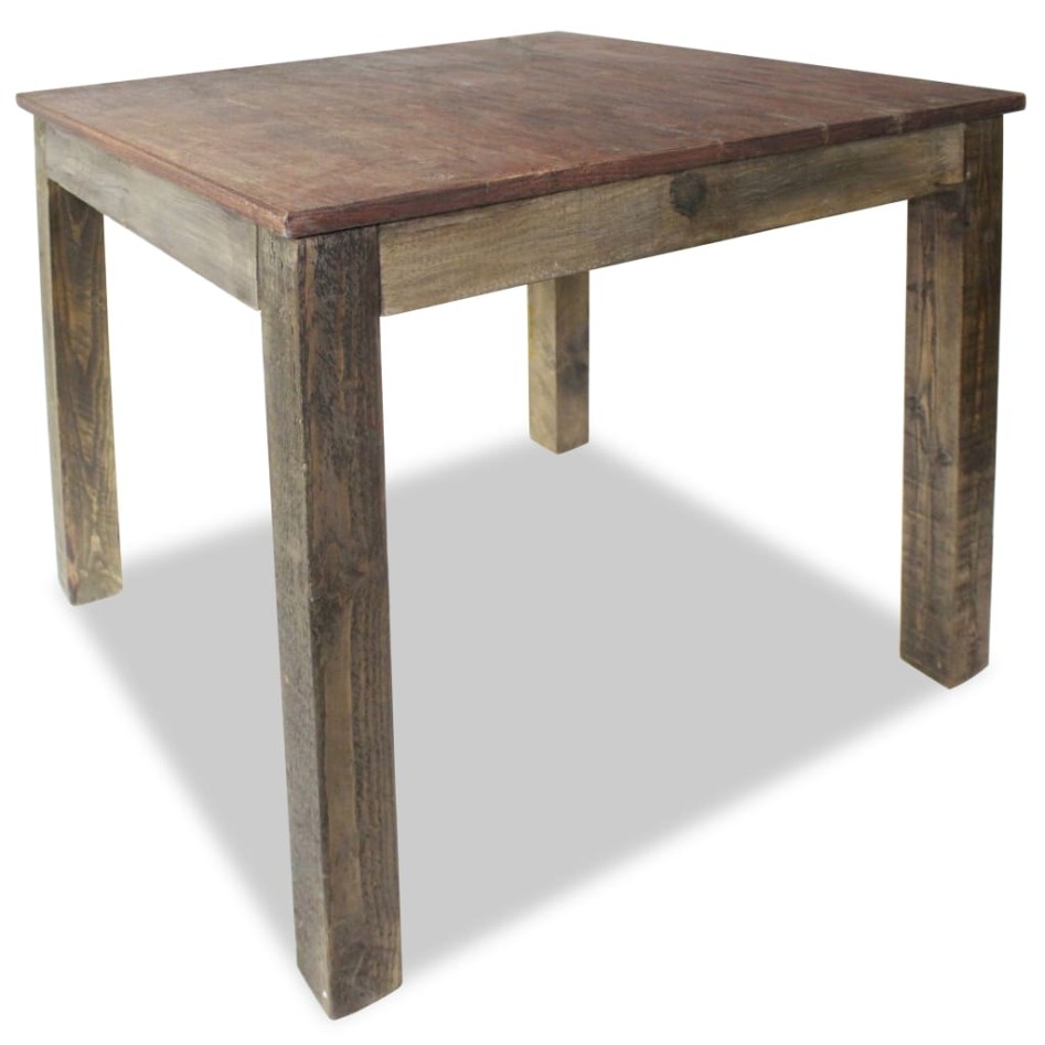 Mesa de comedor de madera reciclada mixta 82x80x76