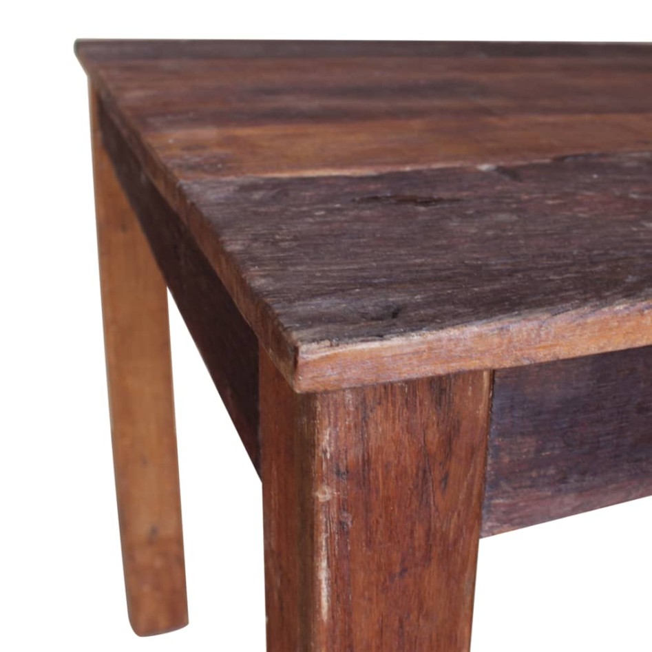 Mesa de comedor de madera reciclada mixta 82x80x76